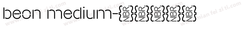 beon medium字体转换